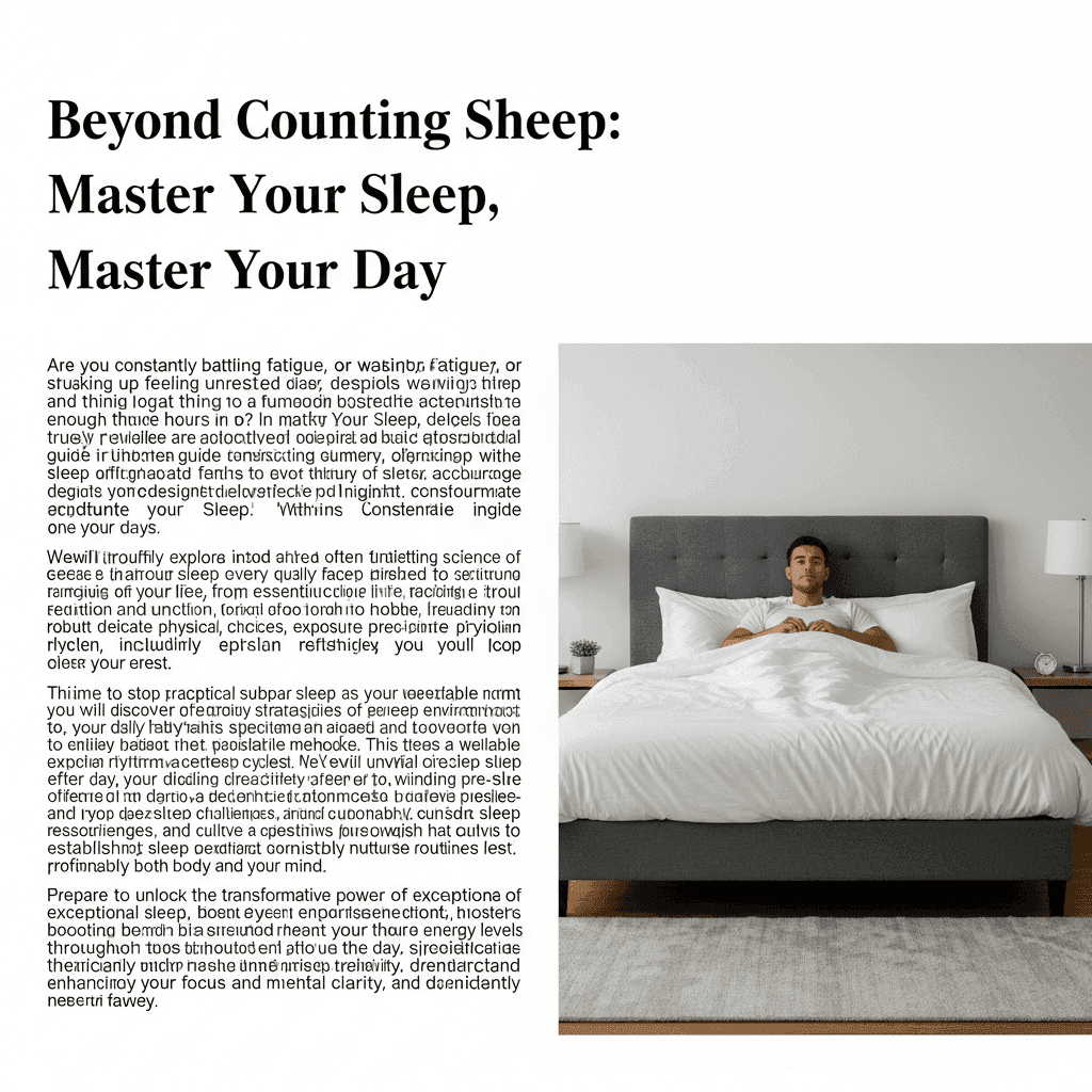Transform Your Nights, Invigorate Your Days: Master Sleep